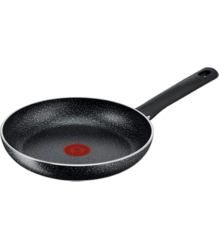Tefal D52608 Resist braadpan 32 cm | veilige titanium anti-aanbaklaag | thermosignaal temperatuurindicator | eenvoudige reiniging | Flame Protect-technologie | zwart