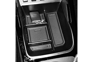 CDEFG Dacia Spring EV Electric 2022 2023 2024 Boîte de Rangement de Voiture Console Organizer Conteneur Palettes avec Porte-Monnaie pour Spring EV Cartes à Monnaie Accessoires (Noir)