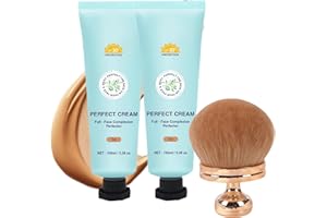 XINXINYU Beauty Body Coverage Perfector with Extra Large Brush, All Over Complexion Perfector For Face Legs, Face Sunscreen SPF30 Tattoo Cover Up Makeup, Waterproof Sweatproof Body Concealer (2PCS)
