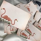 Flamingo Baskılı Mesaj Kartı 10'lu Set Tek Taraflı Yazılabilir Not Kartı 8x5 cm Hediye Tebrik &ndash; casalinghi