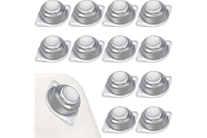 EXIN DECHEN 12 Pièces Transfert à Billes Roulettes, Roulettes à Billes de Transfert, Roulettes de Meubles, Rouleaux à Billes Rotation à 360 Degrés, Nylon Roulettes a Bille, Roulette Meuble pour Meubles Transport