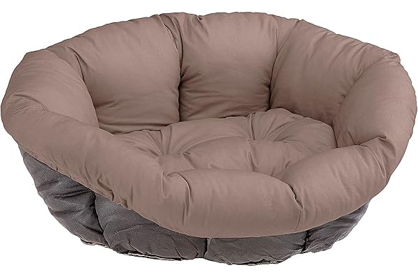 Ferplast Rembourrage de Rechange pour niches pour Chiens et Chats, Coussin rembourré pour Niche en Plastique (Non Incluse), Lavable, Ajustable 64 x 48 x 25 cm, Gris XS