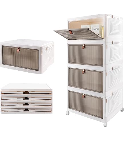 Ergocar Faltbare Aufbewahrungsbox Mit Rollladen – Transparent, Stapelbar, Mit Deckel
