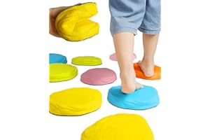 CT SPORTS 10 PCS Stepping Stones for Kids Set-Kids Stepping Stones+Children's Hand and Foot Markings-Soft,Non-Slip Kids Stepping Stones,Suitable for Indoor and Outdoor Use