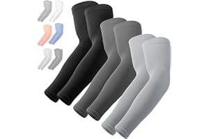 OutdoorEssentials UV Sun Protection Arm Sleeves - Cooling Compression Arm Sleeve - Sports & UV Arm Sleeves for Men & Women