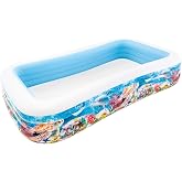 Intex Inflatable Pool, 305 x 183 x 56 cm, 999 L, Tropical design (58485np)