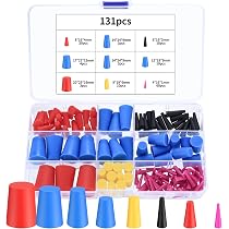 60 Bouchons Coniques En Silicone - 8 Tailles Différentes - Pour étanchéité, Peinture, Poudre, Protection De Trous - Résistants Températures Et Produits Chimiques