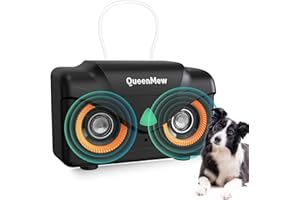 QUEENMEW Anti Aboiement Chien,3 Réglable Fréquence Ultrasons Dispositifs Anti-aboiements,50FT Ultrasons Anti aboiement,Dispositif Dissuasion pour Petits et Grands Chiens Exterieu,Rechargeable Ultrason Chien