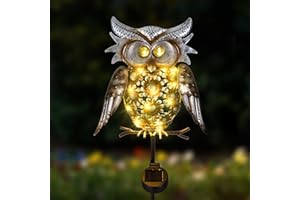 ‎JJALIGHTS Eule Solarleuchten Garten Solarlichter Outdoor Wasserdicht IP44 Solar Garten dekorative Licht für Außen Villa Rasen Gehwege