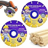 2 x 115mm Cutting Discs Angle Grinder Flexible Disc Multi Wheel Carbide Saw Blade for Wood, Plywood, Rubber and Plastics