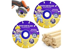 FOUVIN 2 dischi da taglio 115 mm smerigliatrice angolare, disco flessibile per smerigliatrice angolare legno Multi Wheel, lama per sega in metallo duro per legno, compensato, gomma, plastica, per lavorazione