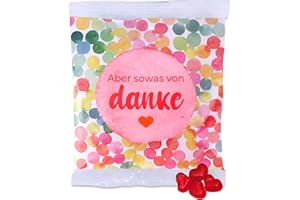 ‎FLAMINGO ON THE BEACH Fruchtgummi Herzen 5er Pack à 50 g – Fühl dich gedrückt – leckere Trolli Gummiherzen-Tüten mit 10% Fruchtsaft – perfektes Dankeschön, Gastgeschenk oder Mitgebsel für jeden Anlass