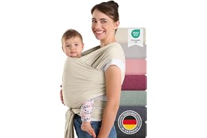 Laleni Bärsjal 5,10 m för Nyfödd och Baby upp till 15 kg, Mjuk Bomull, OEKO-TEX Certifierad