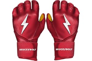 BRUCE BOLT Original Series Long Cuff Batting Gloves - Multiple Colors - Adult and Youth Sizes