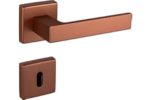 GEDOTEC JUVA Maniglia per porta maniglia per porta della camera set alluminio | 1 Maniglia della porta quadrata maniglia della porta set porta della stanza | BB - Barba Colorata | PREMERE 1317 | 1 Set