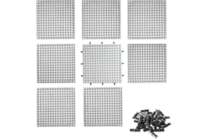 XIN·SHI 16 x 16 Brick Classic Grundplatte Bauplatten für Bausteine 65803 (Grau (8 Stück))