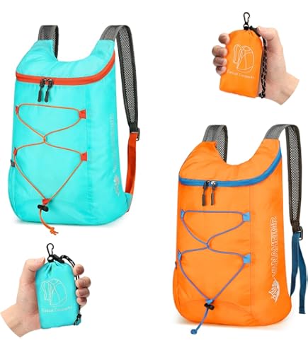 Flkiglm Wanderrucksack 20L - Wasserdichter Faltbarer Rucksack Für Outdoor