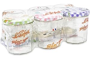 Le Parfait - 6585019.0 - Confituriers - Verre - Lot de 6 couvercle coloris aleatoire
