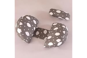 SHANNA Cuscino Gravidanza per Dormire, Cuscino allattamento e Gravidanza, NUOVO Cuscino Comfort Regolabile per Tutto Il Corpo, Maternità e Cuscino Supporto, Fodera Rimovibile e Lavabile (Gris Oscuro)