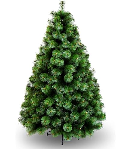 Sapin Artificiel De Noël 280 Cm Avec Neige - PVC Vert, Base En Plastique - 1232 Pointes, 19 Couronnes