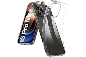 DOSMUNG Etui do iPhone 15 Pro Max(6,7"), Smukły Silikonowe Etui Case Odporne na Zarysowania, Miękkie dopasowanie, Przezroczysty