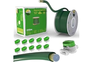 RASENFREUND Przewód ograniczający 250 m + 10 złączy kablowych do robotów koszących, zestaw akcesoriów, drut ograniczający do wyszukiwania kabli – kompatybilny z GARDENA/BOSCH/HUSQVARNA/WORX/HONDA/ROBOMOW/iMow