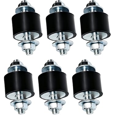 4x Beaupretty Anti-Rutsch-Vibrationspads M8 Gewinde – Gummi Mit Eisenkern, Wetterfest – Für Möbel & Geräte Im Außenbereich