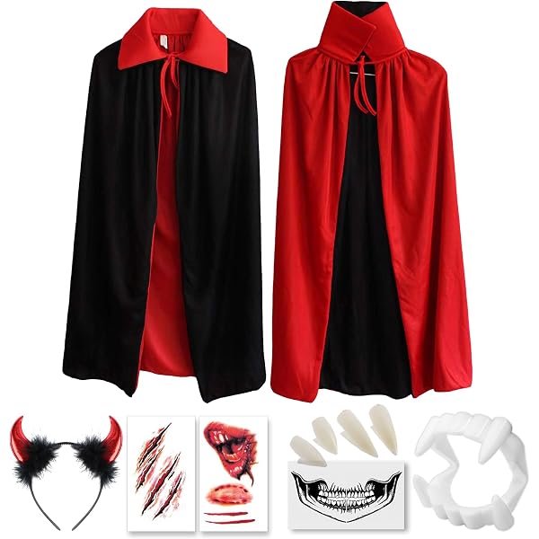 3-teiliges Vampir Kostüm Set Für Kinder – Umhang 90/120/150 Cm, Vampirzähne & Kunstblut, Dracula Cosplay Für Jungen & Mädchen, Halloween & Karneval 3-teiliges Vampir Kostüm Set Für Kinder – Umhang 90/120/150 Cm, Vampirzähne & Kunstblut, Dracula Cosplay Für Jungen & Mädchen, Halloween & Karneval
