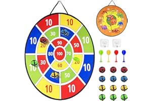 Fervalyna Diana para Niños - Tablero Doble Plegable con 12 Bolas, 4 Dardos y 2 Ganchos