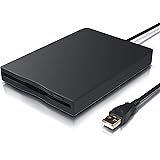 CSL - Externes USB Diskettenlaufwerk FDD 1,44MB 3,5 Zoll - PC und MAC - Slimline Floppy Disk Drive Extern - Portable - Plug a