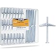 KURUI 3/16 Heavy Duty Drywall Anchors, 25 Pcs Metal Toggle Bolts with Bolts, Dry Wall Anchors and Screws Kit, Butterfly Anchors for Ceiling, Sheetrock, Hollow Wall