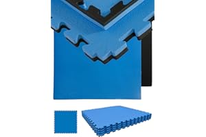 ‎EYEPOWER EYEPOWER Profi Fitnessmatte Dicke 2,5cm versch. Sets - Trainingsmatte mit Rand - 90x90cm Bodenschutzmatte für Fitnessgeräte - Sportmatte Kraftstation Laufband Rudergerät Fahrrad Ergometer Crosstrainer