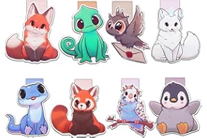 PAIVSUN Lesezeichen Magnetisch, Tier Magnetische Lesezeichen Kinder, Lesezeichen Magnetisch für Lehrer, Studenten, Buchliebhaber, Schule Heimbürobedarf