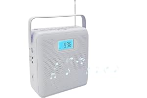 CTDZLED Portable CD Player with Bluetooth, A-B Repeat and Speed+/-, Bulit-in Double HiFi Speakers, AUX & Headphone Jack, FM Radio Boombox with USB Transcription, USB Port, LCD Displa