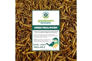 vers de Farine séchés GardenersDream - Friandises nutritives pour Oiseaux Sauvages (5kg)