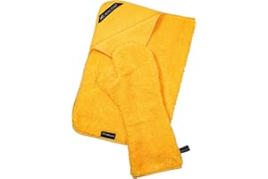 CANICOAT® Hundehandtuch Seccare mit Handschuh im Set, Oeko-TEX® Zertifiziert, saugstark & schnell trocknendes Microfaser. (M/L, Gelb)