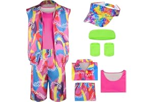 MARYPATY KEN Trainingsanzug Damen Herren Rosa Cosply Kostüm Faschingskostüm, Training Karneval Thema Party