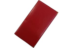 Gwenmode Porte-Chéquier Multifonctionnel en Cuir - Étui Compact pour Chéquier, Cartes de Crédit, Pièces d'Identité et Billets (Rouge)