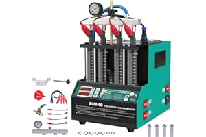 BELEY Fuel Injector Cleaner & Tester - 220V Heated Ultrasonic 4-Cylinder Kit for Diesel & Petrol, Supports GDI/EFI/FSI, Injector Cleaning Machine for Car Motorcycle