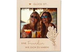 Joli Coon Bilderrahmen Glück ist eine Freundin wie dich zu haben - Magnetischer Bilderrahmen für gemeinsames Bild - Geschenk beste Freundin