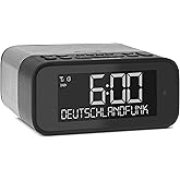 TechniSat DIGITRADIO 52 BT– DAB Radiowecker (Uhrenradio, Wecker, DAB+, UKW, Snooze-Funktion, Sleeptimer, dimmbares Display, B