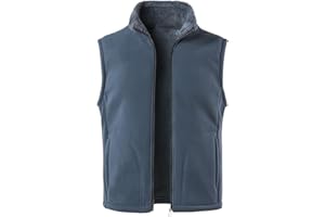 MeiLayM Uomo Smanicato Caldo Inverno Giacche Gilet e Gilet in Pile Uomo Gilet In Pile Con Cerniera Intera con Gilet da Uomo Gilet Fotografico Morbido e Confortevole per L'escursionismo All'aperto