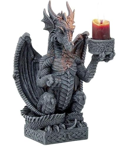 Dragon Head Gothic Dragon Theelichthouder 13x9cm Kaarsenhouder