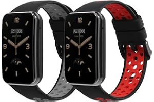 kwmobile Pasek kompatybilny z zegarkiem Xiaomi Mi Band 7 Pro, 2 x zapasowy silikonowy pasek do zegarka