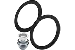 YOUR DAY MATE Jeu de joints profilés et joints plats, 2 pièces, pour garnitures 3 1/2 pouces, compatibles avec BLANCO, FRANKE, VIEGA, IKEA, et bien d'autres, kit d'étanchéité pour évier de cuisine