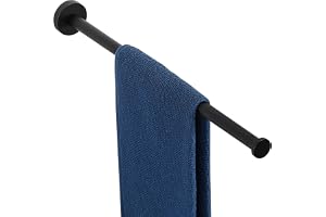 SAYAYO Handdukshållare för badrum Svart handduksstång i Rostfritt stål 40cm