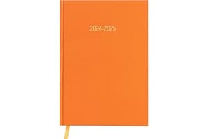 PRECIOUS LONDON 2024-2025 Academic Diary A4 Size Week to View Mid Year Appointment Planner Student Teacher School College Diary (Orange)