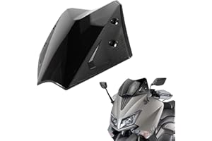Parabrisas de la Motocicleta PSLER Deflectores de Viento Paneles de Pantalla Frontal Carenado para TMAX 530 2012 2013 2014 2015 2016(Negro Brillante)
