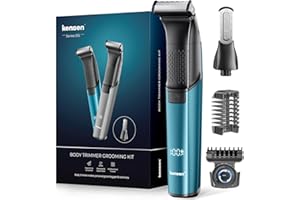 Kensen 2in1 Manscape Body Hair Trimmer & Beard Trimmer for Men, Safe Cordless Mens Body Shaver for Pube, Waterproof Pubic Groin Hair Shaver for Men, Mens Grooming Kits for Pubic Hair/50 Times Usage