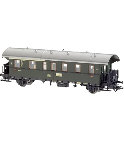 PIKO – Voiture De Voyageurs H0 DR – 2nde Classe, époque III, Longueur 147 Mm, Attelage NEM – Modèle Ferroviaire